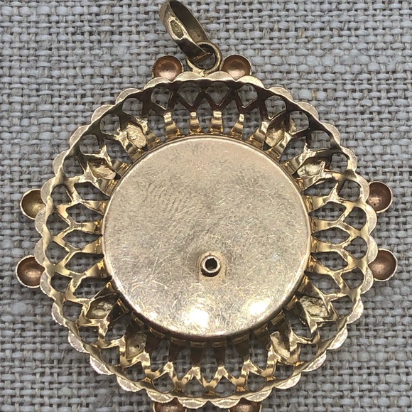 ITALIAN 18k Solid Gold Ave Maria Pendant - Picture 3 of 7